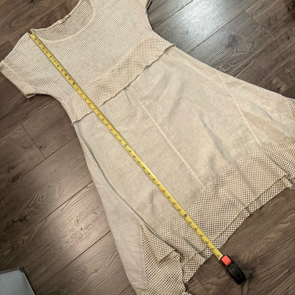 7 Agosto Linen dress flowy lagenlook whimsical made in Italy - Picture 15 of 16